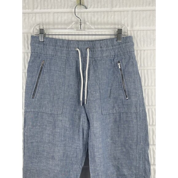 ATHLETA Cabo Linen Joggers in Blue Size 6 - Picture 5 of 11
